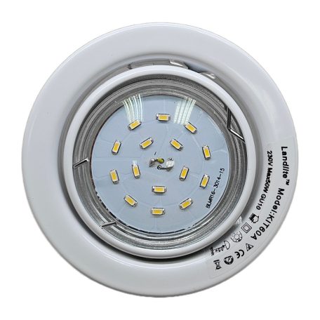  LANDLITE LED, GU10, 3x1,5W, Ø79mm, billenő, fehér, spot lámpa szett (KIT-60A-3)