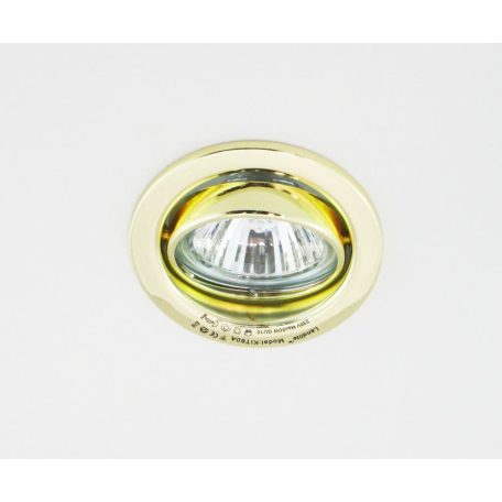  LANDLITE kompakt fénycsővel, GU10, 3x7W, Ø79mm, billenthető, arany, spot lámpa szett (KIT-60-3)