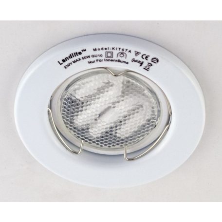  LANDLITE Energiatakarékos, GU10, 3x7W, Ø79mm, fix, fehér, spot lámpa szett (KIT-57A-3)