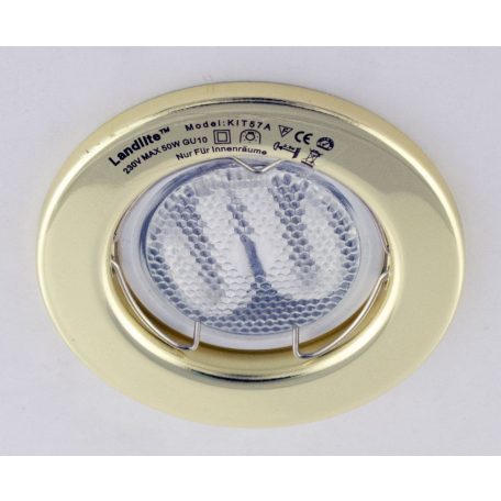  LANDLITE Energiatakarékos, GU10, 3x7W, Ø79mm, fix, arany, spot lámpa szett (KIT-57A-3)