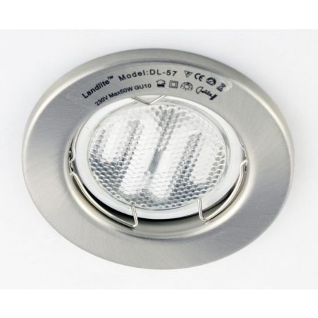  LANDLITE Energiatakarékos, GU10, 3x7W, Ø79mm, fix, matt króm, spot lámpa szett (KIT-57A-3)