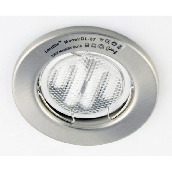  LANDLITE Energiatakarékos, GU10, 3x7W, Ø79mm, fix, matt króm, spot lámpa szett (KIT-57A-3)