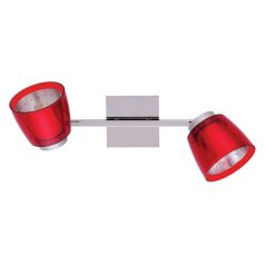   LANDLITE FELIX G929-2TU fali/mennyzeti spotlámpa (piros), G9 foglalattal