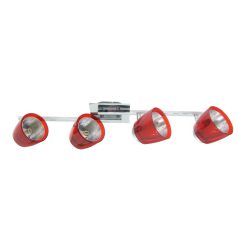   LANDLITE FELIX G929-4TU2 mennyezeti spotlámpa (piros), G9 foglalattal