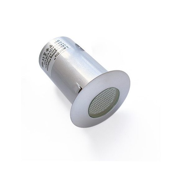 LANDLITE LED-GR91-3, 3x0,4W, 3db-os szett, trafóval, fém szín: szürke, IP68, földbe süllyesztett LED lámpa, LED szín: kék