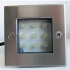 LANDLITE LED-GR92-3, 3x1,0W, 3db-os szett, trafóval, fém szín: matt króm, IP68, földbe süllyesztett LED lámpa, LED szín:hidegfehér