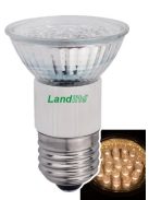 LANDLITE LED, E27, 1.5W, 45lm, melegfehér, spot formájú fényforrás (LED-JDR/21)