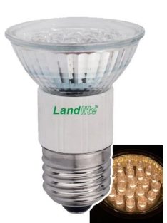   LANDLITE LED, E27, 1.5W, 45lm, melegfehér, spot formájú fényforrás (LED-JDR/21)