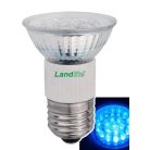 LANDLITE LED, E27, 1.5W, 45lm, kék, spot formájú fényforrás (LED-JDR/21)
