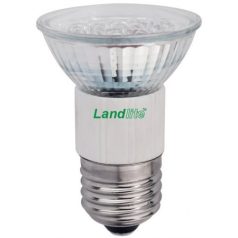   LANDLITE LED, E27, 1.5W, 45lm, kék, spot formájú fényforrás (LED-JDR/21)