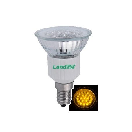 LANDLITE LED, E14, 1.5W, 45lm, sárga, spot formájú fényforrás (LED-JDR/21)