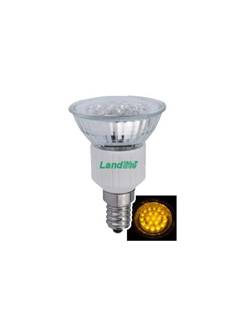 LANDLITE LED, E14, 1.5W, 45lm, sárga, spot formájú fényforrás (LED-JDR/21)