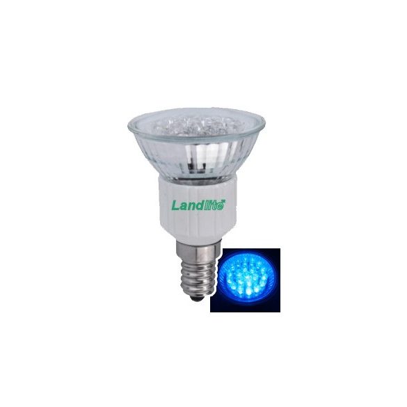 LANDLITE LED, E14, 1.5W, 45lm, kék, spot fényforrás (LED-JDR/21)