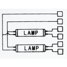LANDLITE EBT5-228, 2X28W EVG, 6-Draht-Ausgang