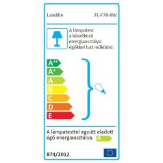   LANDLITE FL-F78-8W, 1X8W 78mm/R7s, fényvető / reflektor (kompakt fénycső mellékelve), fehér