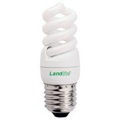   LANDLITE Energiesparlampe, E27, 7W, 290lm, 2700K, Spiral Lampe (ELH/M-7W)