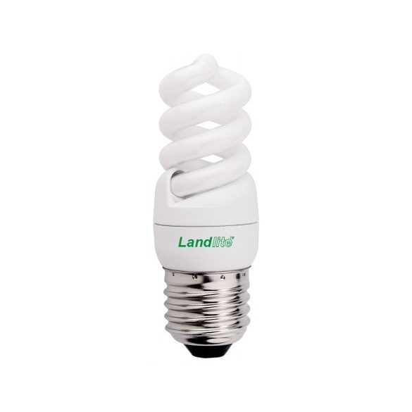 LANDLITE Energiatakarékos, E27, 7W, 290lm, 2700K, spirál formájú fényforrás (ELH/M-7W)