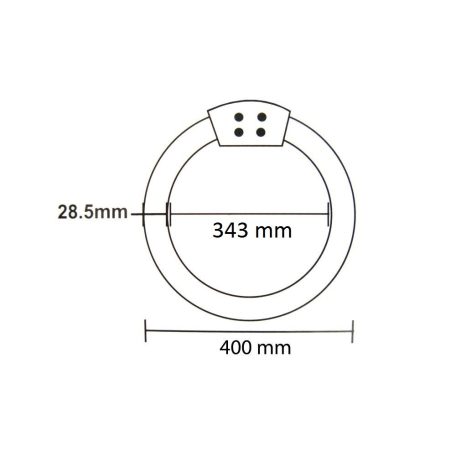  LANDLITE Energiesparlampe, G10q, 40W, 3000lm, 2700K Leuchtstoffröhre Ringform (CCL-40W)