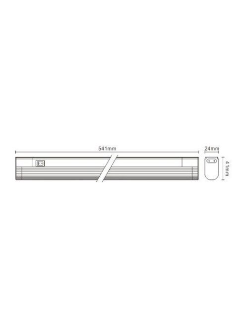 LANDLITE Fénycsőves, T5, 13W, 980lm, 4000K, 541mm, toldható szekrény lámpa (EBL/N-13W)