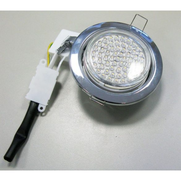  LANDLITE Egyes keret, GX53, fix, egyenes, króm, max. 15W, spot keret (DL-09-GX53)