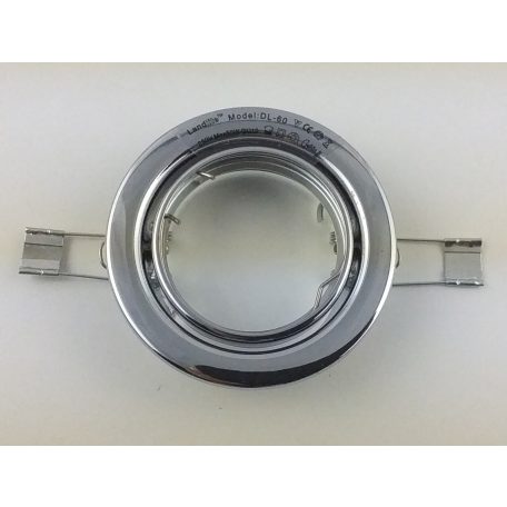  LANDLITE Egyes keret, GU5.3 (MR16) / GU10, billenő, egyenes, króm, max. 50W, spot keret (DL-60)
