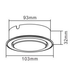    LANDLITE GX53, 1x9W, matt króm, pultvilágító, lámpatest fényforrás nélkül (DL-19-GX53)