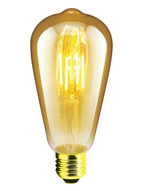  LANDLITE LED filament, E27, 4W, 300lm, 1700K, (RUB-ST64-4W/FLT), vintage, edison, dekoratív LED izzó, LED fényforrás, LED lámpa