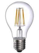 LANDLITE LED filament, E27, 6W, A60, 600lm, 2700K, körte formájú fényforrás (LED-A60-6W/FLT)