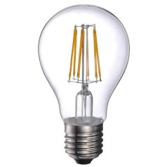   LANDLITE LED filament, E27, 6W, A60, 600lm, 2700K, körte formájú fényforrás (LED-A60-6W/FLT)