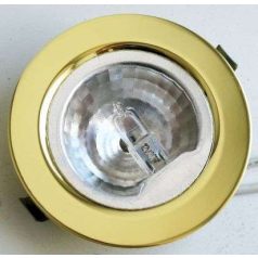    LANDLITE Egyes keret, G4, fix, egyenes, arany, max. 20W, spot keret (DL-04)