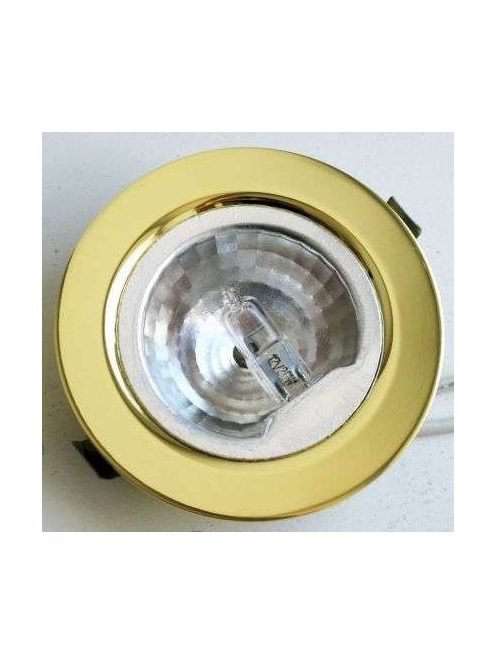  LANDLITE Egyes keret, G4, fix, egyenes, arany, max. 20W, spot keret (DL-04)