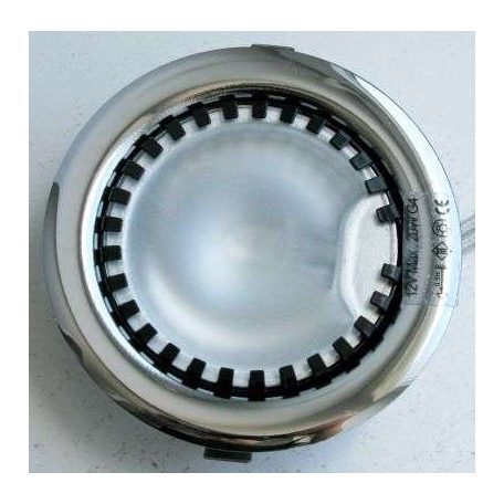  LANDLITE Egyes keret, G4, fix, egyenes, króm, max. 20W, spot keret (DL-08)