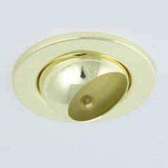    LANDLITE Egyes keret, E14-R50, billenő, egyenes, arany, max. 40W, spot keret (DL-710)
