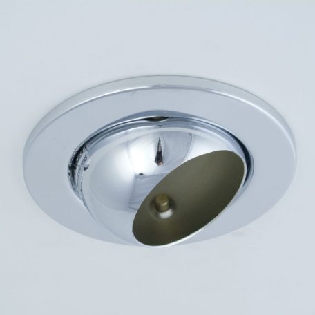  LANDLITE Egyes keret, E14-R50, billenő, egyenes, matt króm, max. 40W, spot keret (DL-710)