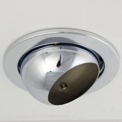    LANDLITE Egyes keret, E27-R80, billenő, egyenes, króm, max. 100W, spot keret (DL-730)
