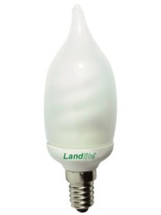   LANDLITE EIC/D-9W E14 230V 2700K 8000Stunden, Flammenform, kompakte Leuchtstofflampe (energiesparende Leuchte
