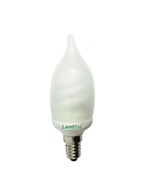 LANDLITE EIC/D-9W E14 230V 2700K 8000Stunden, Flammenform, kompakte Leuchtstofflampe (energiesparende Leuchte
