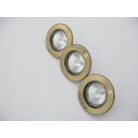  LANDLITE Halogén, GU5.3 (MR16), 3x20W, Ø80mm, fix, antik bronz, spot lámpa szett (KIT-57A-3)