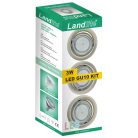  LANDLITE LED, GU10, 3x3W, Ø80mm, billenő, matt króm, spot lámpa szett (KIT-60A-3)