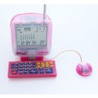 LANDLITE MS-2000A Naptár/Számológép/FM Rádió, piros