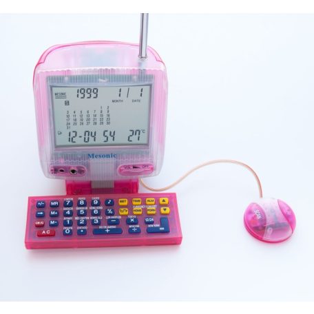 LANDLITE MS-2000A Naptár/Számológép/FM Rádió, piros