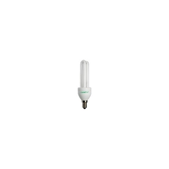LANDLITE Energiatakarékos, E14, 11W, 550lm, 2700K, U csöves formájú fényforrás (ELM-11W)