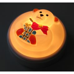   LANDLITE YLPL-15, Push Light, Nyomógombos lámpa, elemes éjszakai irányfény, elemes éjjeli fény, mackó figurával   gyerekszoba  gyerek
