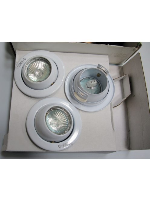  LANDLITE Halogén, GU5.3 (MR16), 5x20W, Ø100mm, billenő, fehér, spot lámpa szett (KIT-510-5)