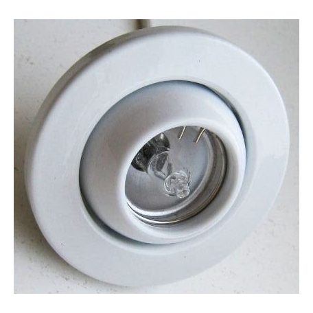 LANDLITE KIT-706-3, 3db JC-20W G4 12V halogén izzó, forgatható kivitel, "Mini Béka Szem", beépíthető lámpa szett (3 db-os halogén szett), fehér