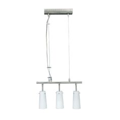   LANDLITE CL-004 függő lámpa, 3x60W, opal üveg, matt nikkel