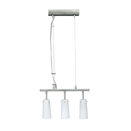 LANDLITE CL-004 függő lámpa, 3x60W, opal üveg, matt nikkel