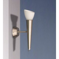   LANDLITE EDAN moderne Wandlampe 1xG9 40W 230V (matt chrom / weiss Glas)