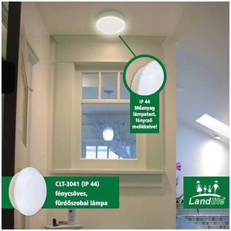 LANDLITE CLT-3041, 2xPL/G23-9W, IP44, fénycsöves fürdőszobai lámpa