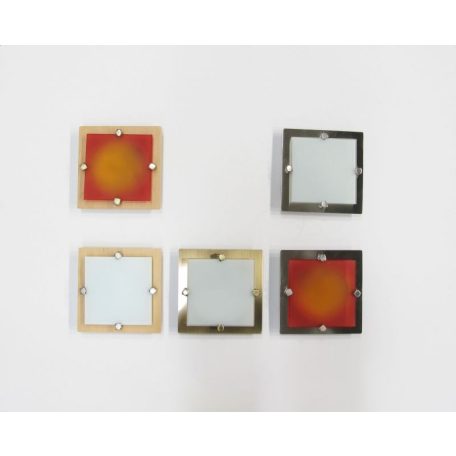 LANDLITE MELIA 23 cm 1xG9 40W 230V  Fali / mennyezeti lámpa - fa/színes üveg